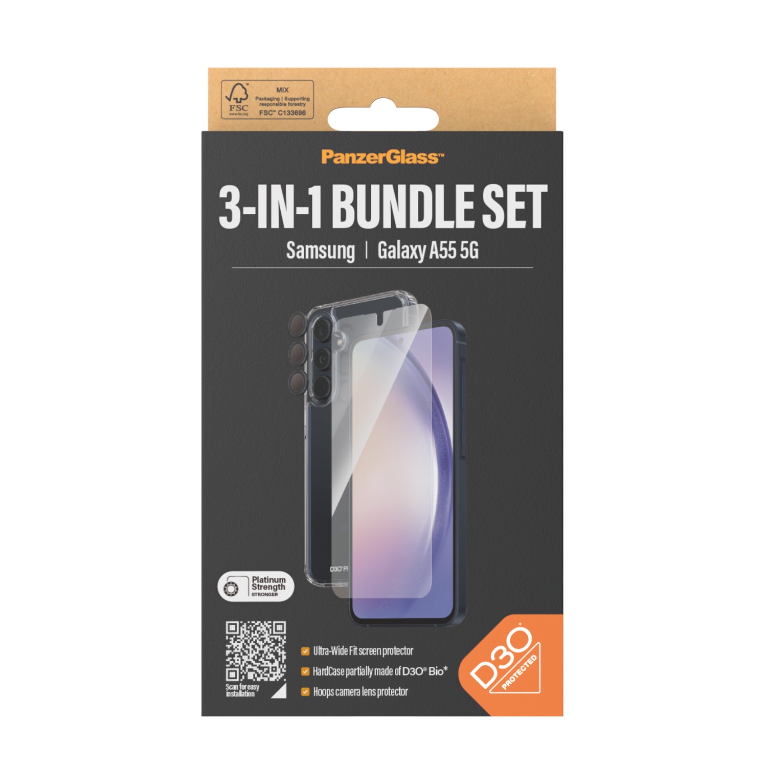 PanzerGlass 3-In-1 Protection Bundle - Samsung Galaxy A55 5G - Image 4
