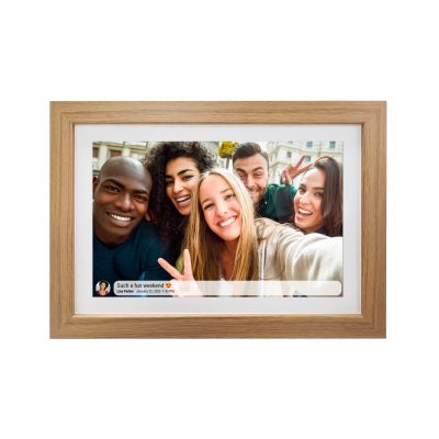 Snug Digital Photo Frame With Frameo 16GB 10.1Inch - Wood