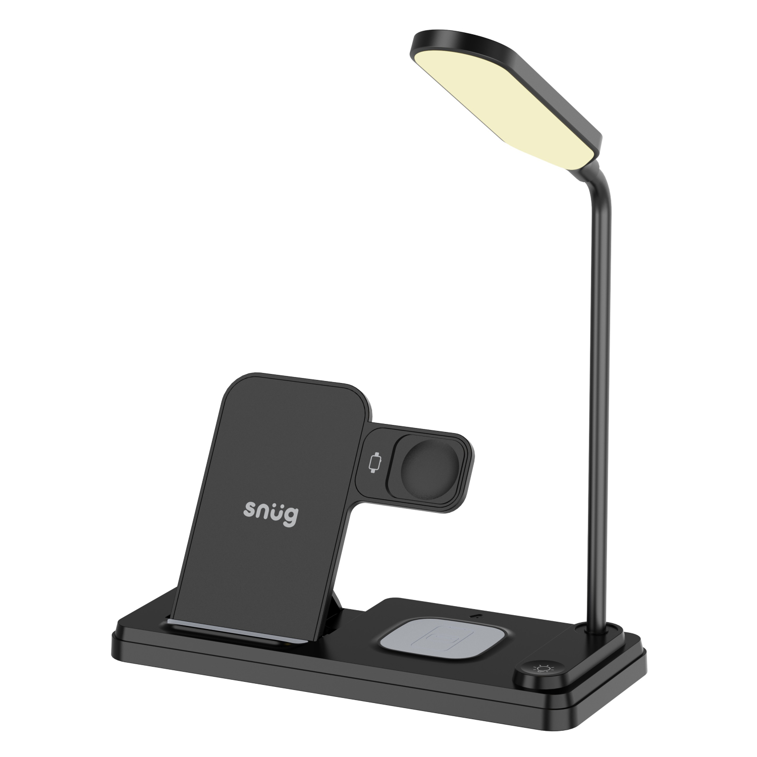 Snug Wireless 4-In-1 LED Lamp Charger 15W - Black - Image 2