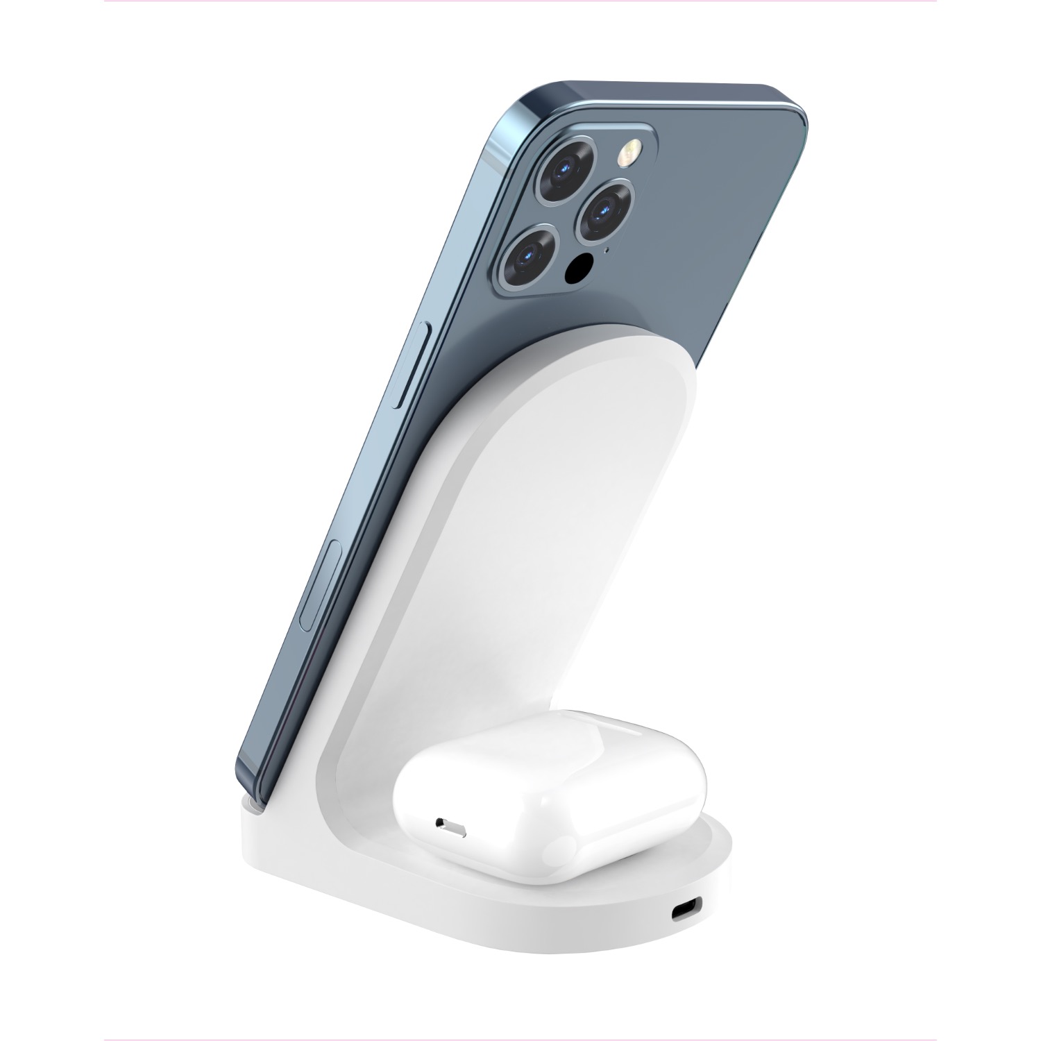 Snug Wireless 2-In-1 Stand Charger 15W - White - Image 2