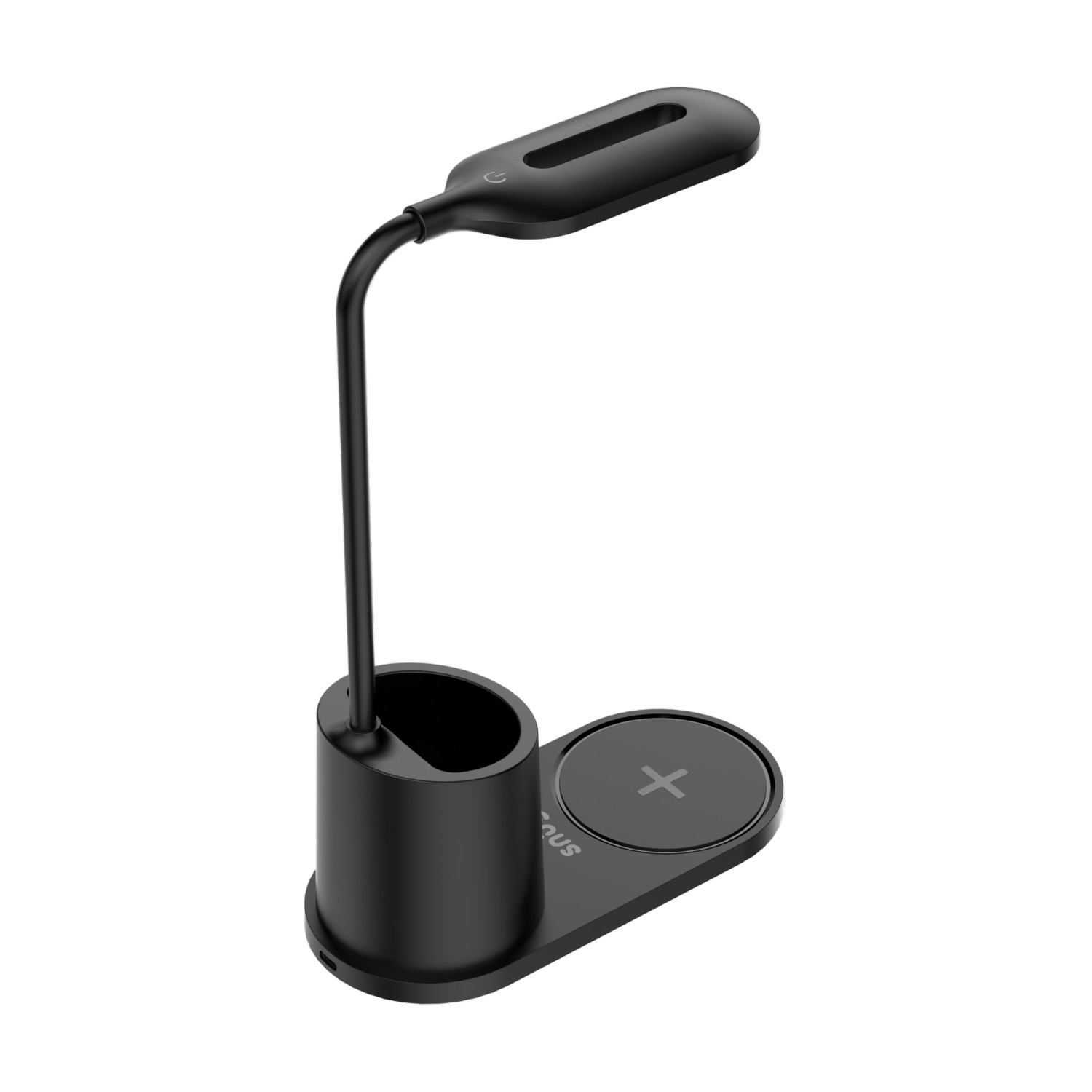 Snug LED Wireless Charger Pad With Pen Holder 15W - Black - Image 3