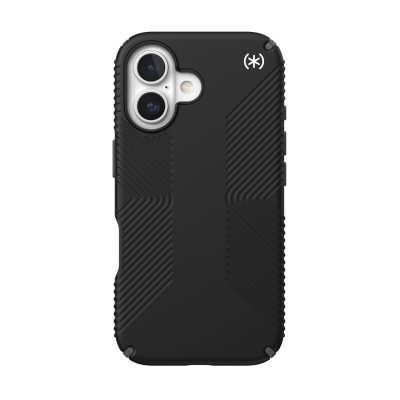 Speck Presidio2 Grip Case - Apple iPhone 16 - Black & Slate Grey