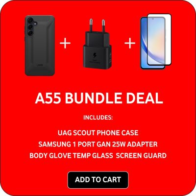 Samsung Galaxy A55 Bundle - Phone Case / Wall Charger / Screenguard