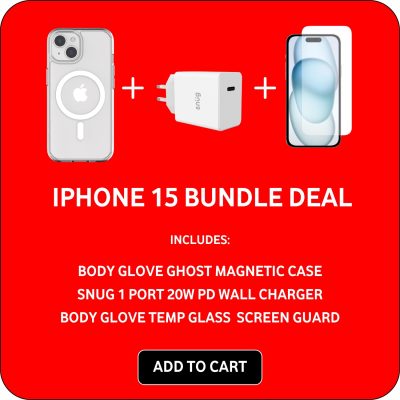 Apple iPhone 15 Bundle - Phone Case / Wall Charger / Screenguard