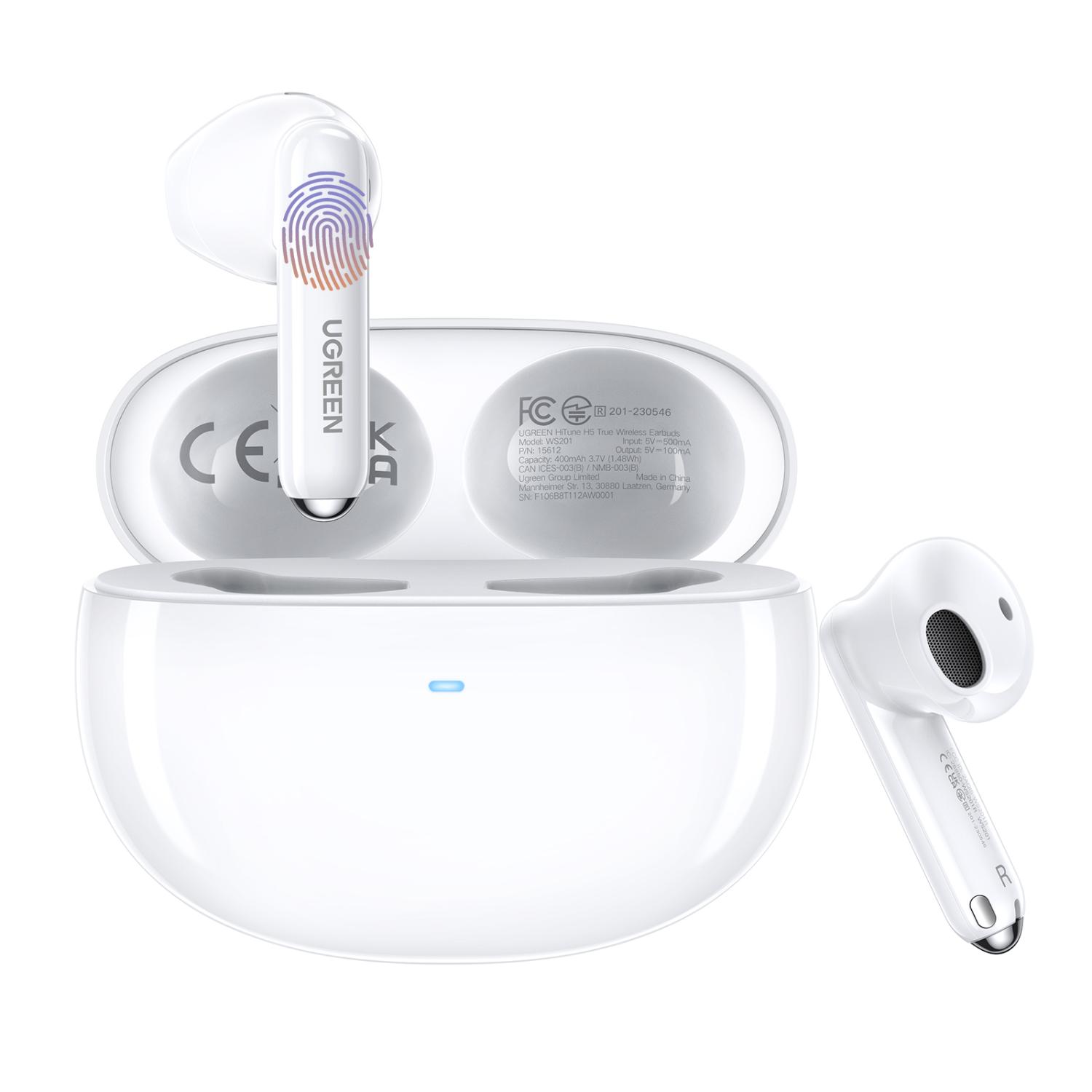 UGREEN HiTune H5 True Wireless Earbuds - White - Image 2
